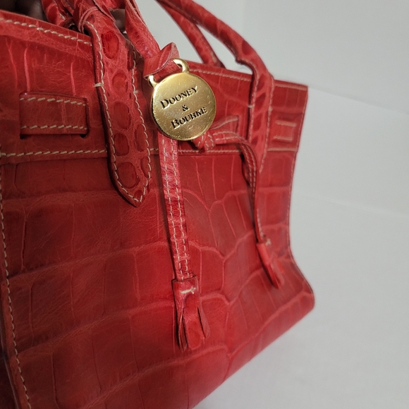 Dooney Bourke Mini Croco Embossed Tassle Bag - Picture 7 of 15